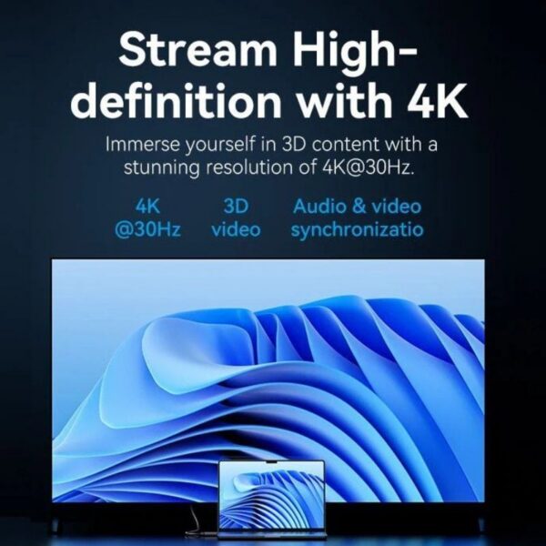 art_ven-cab20hfobj_2 Cable Conversor Vention HFOBJ/ DisplayPort Macho - HDMI Macho/ 5m/ Negro