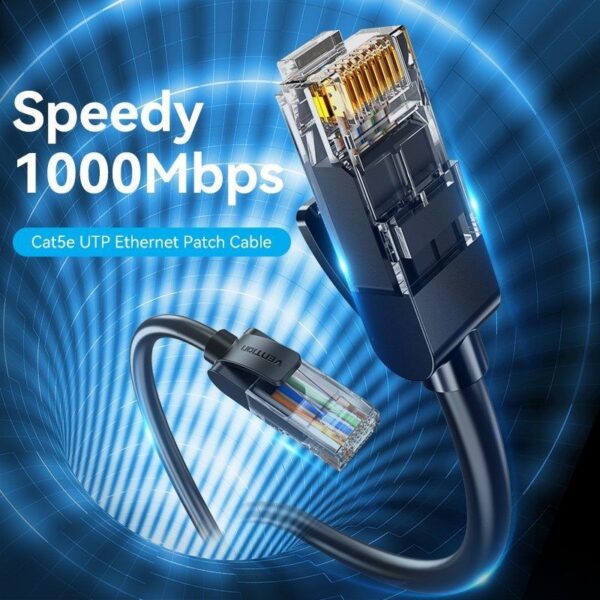 Cable de Red RJ45 UTP Vention Cat.5e 20m - Alta Velocidad y Durabilidad