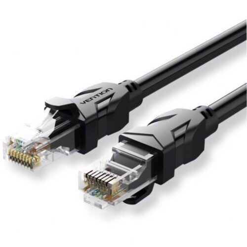 art_ven-cab20ibebu_1-1 Cable de Red RJ45 UTP Cat.6 Vention - 35m, Negro - Alta Velocidad 1Gbps