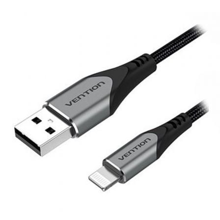 art_ven-cab20labhf_1 Cable USB 2.0 Lightning Vention LABHF/ USB Macho - Lightning Macho/ Hasta 12W/ 480Mbps/ 1m/ Gris