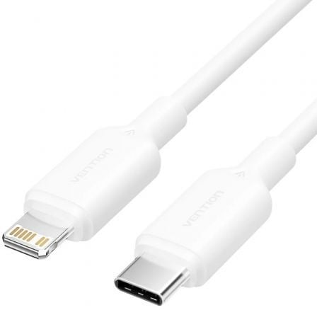 art_ven-cab20lakwf_1 Cable USB 2.0 Tipo-C Lightning Vention LAKWF/ USB Tipo-C Macho - Lightning Macho/ Hasta 27W/ 480Mbps/ 1m/ Blanco