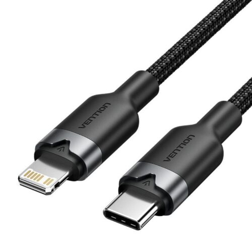 art_ven-cab20lalbh_1-1 Cable USB-C a Lightning Vention 27W - 2m - Negro