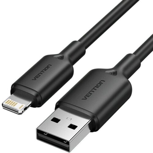 art_ven-cab20lambh_1-1 Cable USB 2.0 Lightning Vention - 2m Negro - 480Mbps