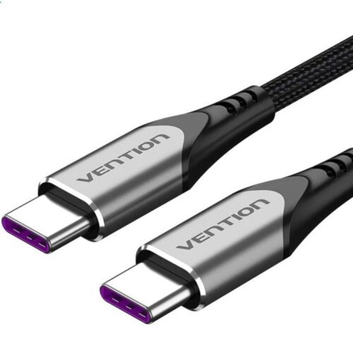 Cable USB-C a USB-C Vention TAEHG - 1.5m, 100W, 480Mbps - Gris