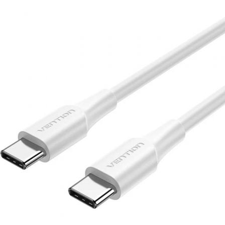 art_ven-cab20trcwh_1 Cable USB 2.0 Tipo-C 3A Vention TRCWH/ USB Tipo-C Macho - USB Tipo-C Macho/ Hasta 60W/ 480Mbps/ 2m/ Blanco