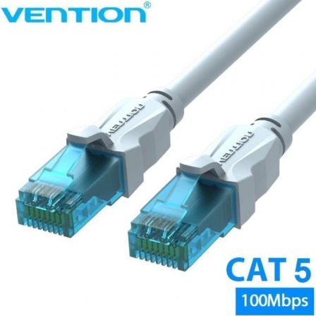 art_ven-cab20vap-a10-s1500_1 Cable de Red RJ45 UTP Vention VAP-A10-S1500 Cat.5e/ 15m/ Azul y Blanco