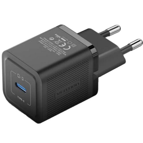 Cargador de Pared GaN Vention 20W USB-C - Carga Rápida y Eficiente
