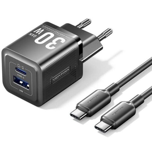 art_ven-carga20tz-feqb0-eu-01_1-1 Cargador de Pared GaN Vention 30W Dual Puerto con Cable USB-C
