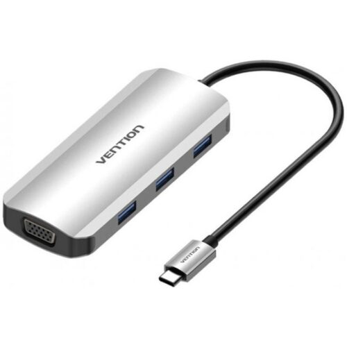 art_ven-dock20toihb_1-1 Docking Station USB-C Vention TOIHB - 4K HDMI, VGA, 3xUSB, Carga Rápida