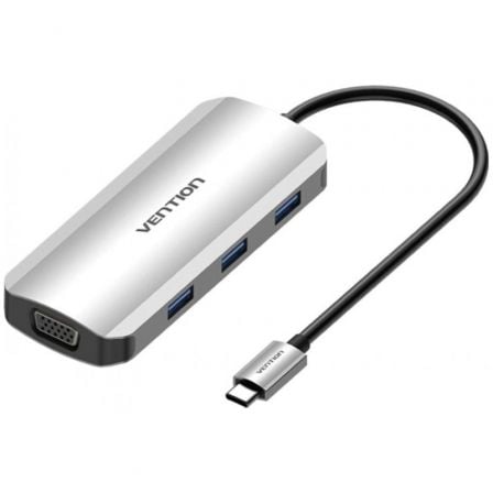 art_ven-dock20toihb_1 Docking USB Tipo-C Vention TOIHB/ 1xHDMI 4K/ 1xVGA/ 3xUSB/ 1xUSB Tipo-C PD/ Gris