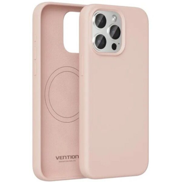 Funda Silicona Rosa MagSafe Vention para iPhone 13 - Protección Anticaídas