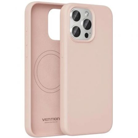 art_ven-funda20kudp0-10_1 Funda Silicona con Magsafe Vention KUDP0-10/ Compatible con iPhone 13/ Rosa