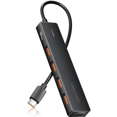 art_ven-hub20chjbb_1 Hub USB 3.2 Vention CHJBB/ 4xUSB/ 1xUSB Tipo-C/ 15cm