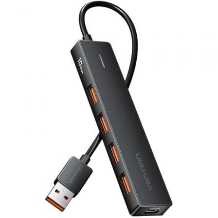 art_ven-hub20chobb_1 Hub USB 3.2 Vention CHOBB/ 4xUSB/ 1xUSB Tipo-C PD/ 15cm/ Negro