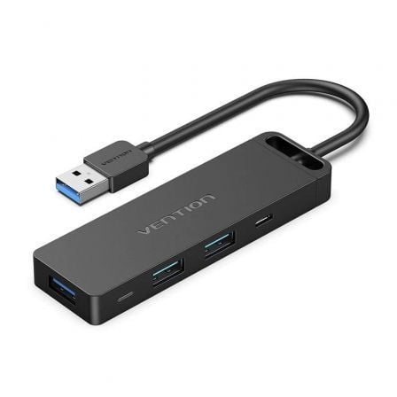 art_ven-hub20chvbb_1 Docking USB 3.0 Vention CHVBB/ 3xUSB/ 1xMicroUSB PD/ 1xLector Tarjetas/ Negro
