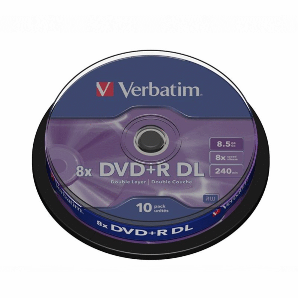 DVD+R Doble Capa Verbatim 8.5GB 8X - Pack de 10 Discos