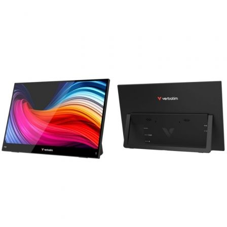 art_verb-m2032400_1 Monitor Portátil Táctil Verbatim Touch Light 14"/ Full HD/ Multimedia/ Negro