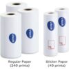 Pack 5 Rollos Papel Térmico VTech para Kidizoom Print Cam - 3 Térmicos + 2 Pegatina