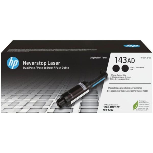 Kit de Recarga de Tóner Original HP Neverstop 143AD (2x Negro) - 5000 Páginas