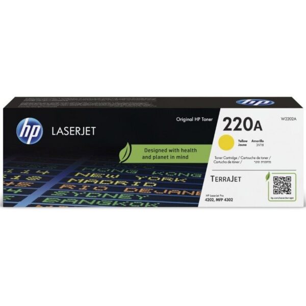 Tóner Original HP 220A Amarillo - 1800 Páginas - Calidad Profesional