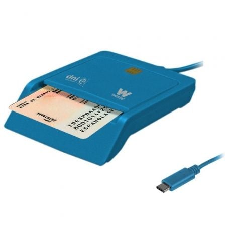 art_wox-dni20pe26-197_1 Lector de DNI y Tarjetas Woxter PE26-197/ USB Tipo-C/ Azul