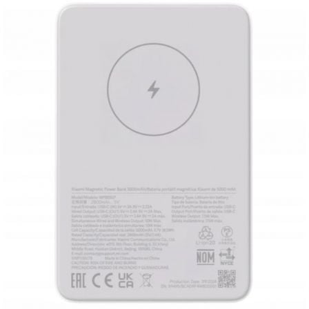 Powerbank 5000mAh Xiaomi Magnetic Power Bank 5000/ 18.5W/ Blanca