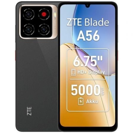 art_zte-sp20bld20a56204-6420bk_1 Smartphone ZTE Blade A56 4GB/ 64GB/ 6.75"/ Negro