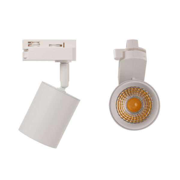 Foco de Carril Monofásico 10W COB Regulable Flicker Free Blanco 4000ºK [1916-TL-10W-M-W]