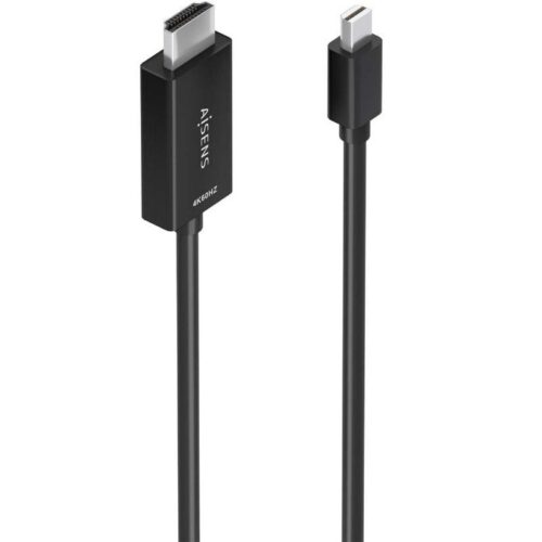 art_ais-adp20a125-0889_1 Cable Conversor Aisens A125-0889/ Mini DisplayPort Macho - HDMI 4K Macho/ 3m/ Negro