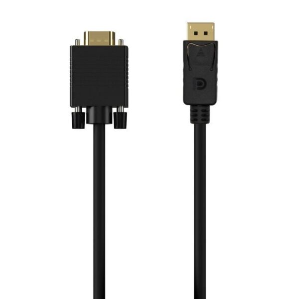 art_ais-cab20a125-0552_1 Cable Conversor Aisens A125-0552/ DisplayPort Macho - VGA Macho/ Hasta 5W/ 2300Mbps/ 1m/ Negro