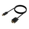 art_ais-cab20a125-0552_2 Cable Conversor Aisens A125-0552/ DisplayPort Macho - VGA Macho/ Hasta 5W/ 2300Mbps/ 1m/ Negro