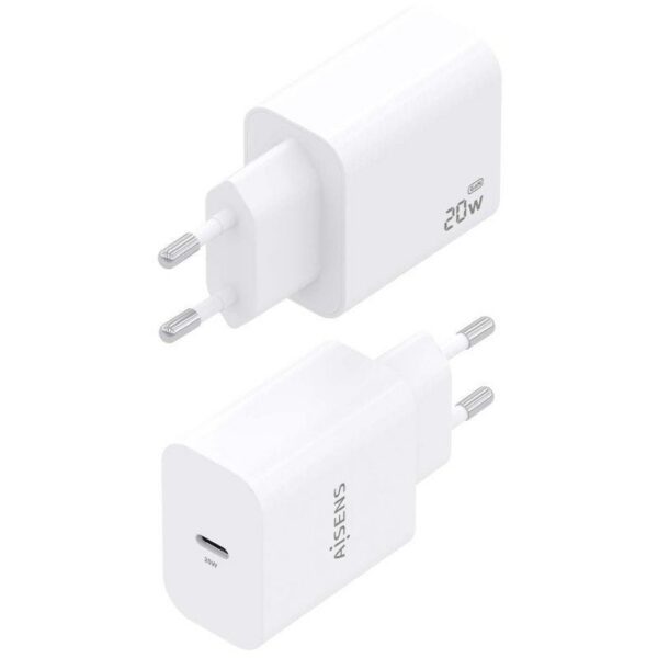 art_ais-carga20a110-0938_2 Cargador de Pared GaN Aisens A110-0938/ 1xUSB Tipo-C/ 20W/ Blanco