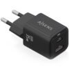 art_ais-carga20asch-35w2p025-bk_1 Cargador de Pared GaN Aisens ASCH-35W2P025-BK/ 1xUSB Tipo-C/ 1xUSB/ 35W