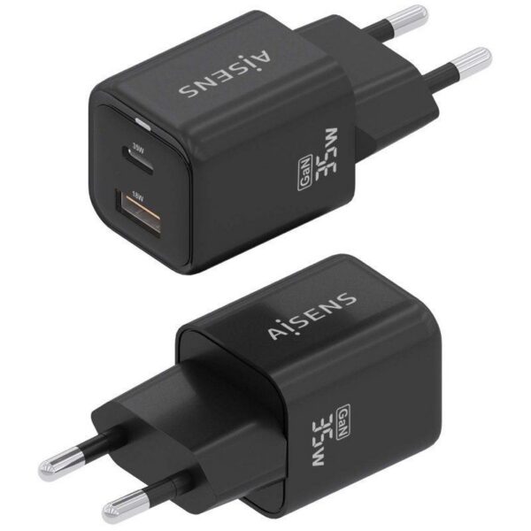 art_ais-carga20asch-35w2p025-bk_2 Cargador de Pared GaN Aisens ASCH-35W2P025-BK/ 1xUSB Tipo-C/ 1xUSB/ 35W
