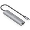 Hub USB Tipo-C Aisens ASUC-4P041-GR/ 3xUSB Tipo-C/ 1xRJ45/ Gris