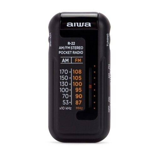 art_aiw-radio20r-22bk_1 Radio Portátil Aiwa R-22BK/ con Batería/ a Pilas/ Negra