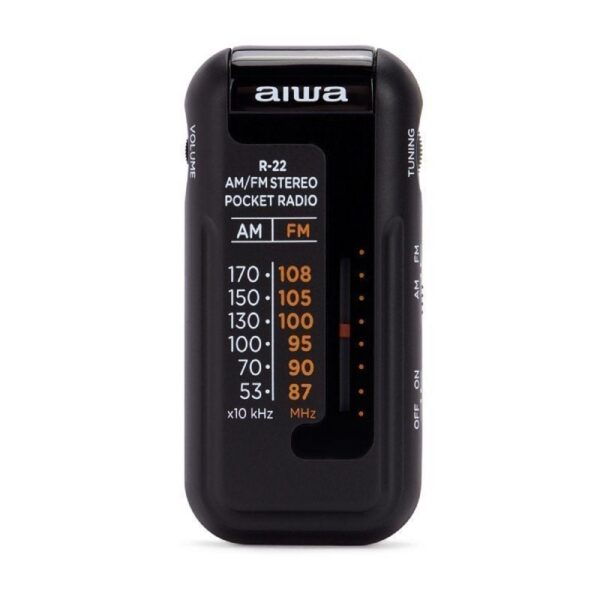 art_aiw-radio20r-22bk_1 Radio Portátil Aiwa R-22BK/ con Batería/ a Pilas/ Negra