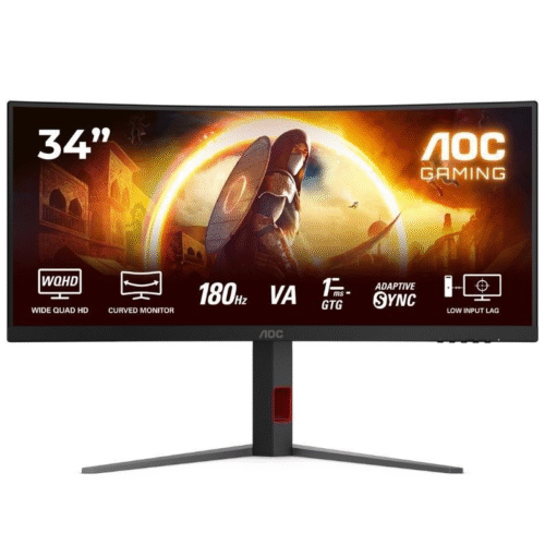 art_aoc-m20cu34g4_1 Monitor Gaming Ultraparonámico Curvo AOC CU34G4 34"/ WQHD/ 1ms/ 180Hz/ VA/ Regulable en altura/ Negro