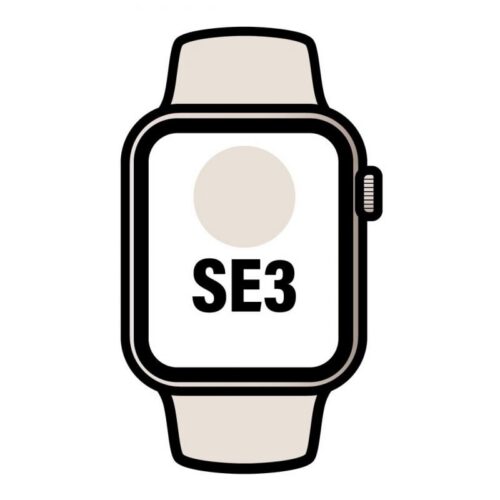 art_apl-watch20mep64qlbardera_1 Apple Watch SE3/ GPS/ Cellular/ 40mm/ Caja de Aluminio Blanco Estrella/ Correa Deportiva Blanco Estrella S/M