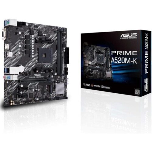 Placa Base Asus Prime A520M-K Socket AM4/ DDR4/ PCIe 3.0/ Micro ATX