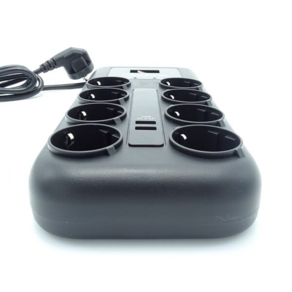 art_cyb-regleta20p0820sud0-de_2 Regleta con Interruptor Cyberpower P0820SUD0-DE/ 8 Tomas de corriente/ 2 USB/ Cable 1.8m/ Negra