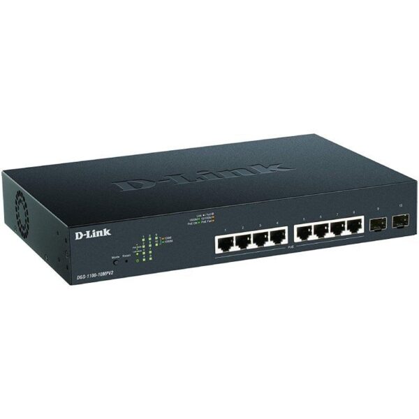 art_dlk-switch20dgs-1100-10mpv220e_2 Switch D-Link DGS-1100-10MPV2 10 Puertos/ RJ-45 Gigabit 10/100/1000 PoE/ SFP