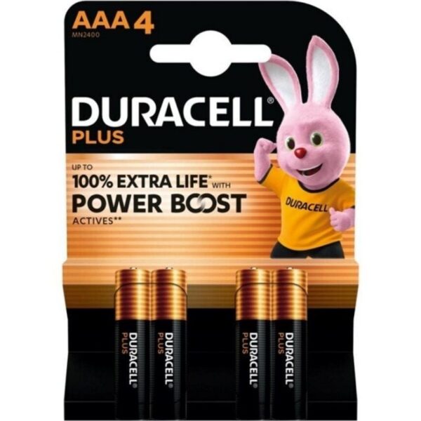 art_drc-pila20dpblr3b4_1 Pack de 4 Pilas AAA Duracell Plus Power Boost DPBLR3B4/ 1.5V/ Alcalinas
