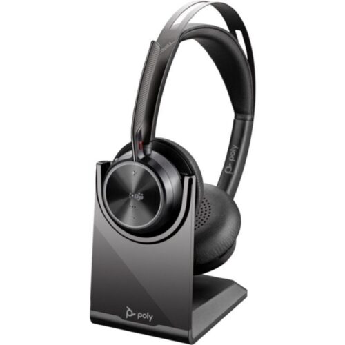 art_hp-pol209t9j6aa_1 Auriculares Inalámbricos Poly Voyager Focus 2 Microsoft Teams + Adaptador USB-C-A + Soporte de Carga/ con Micrófono/ Bluetooth/ Negros