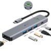 Docking USB Tipo-C Leotec LEDS05/ 3xUSB/ 1xUSB Tipo-C PD/ 1xHDMI 4K/ Gris