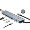 Docking USB Tipo-C Leotec LEDS05/ 3xUSB/ 1xUSB Tipo-C PD/ 1xHDMI 4K/ Gris