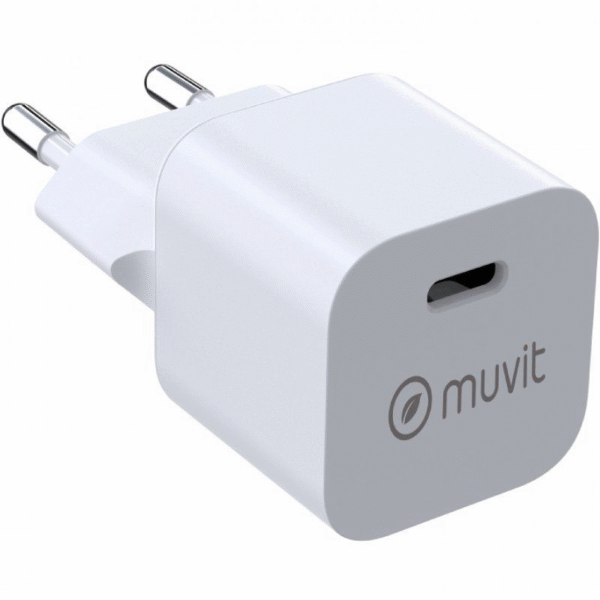 Cargador de Pared Muvit For Change MCACC0048/ 1xUSB Tipo-C/ 20W