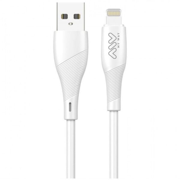 Cable USB Lightning MyWay 1m Blanco - Carga Rápida 2.4A