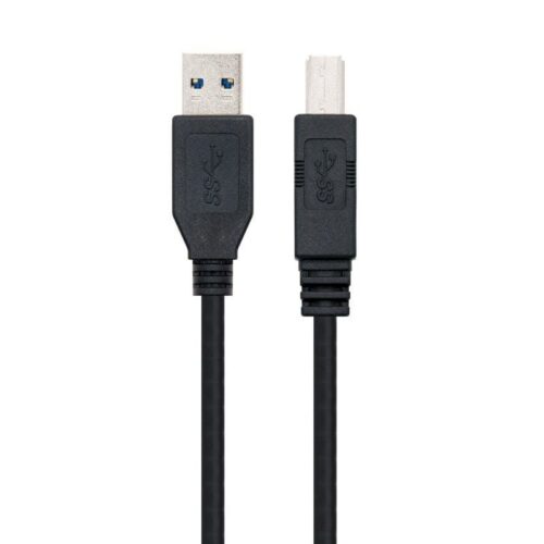 art_nan-cab20102001200802-bk_1 Cable USB 3.0 Impresora Nanocable 10.01.0802-BK/ USB Tipo-B Macho - USB Macho/ 2m/ Negro