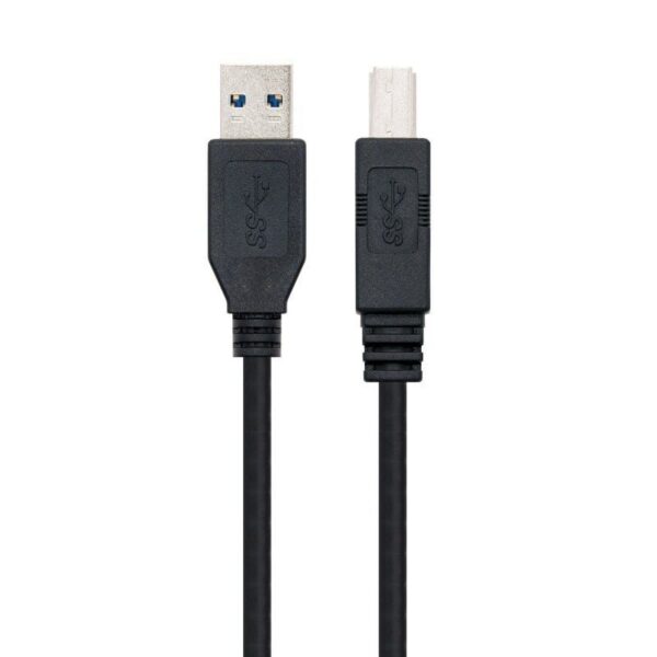 art_nan-cab20102001200802-bk_1 Cable USB 3.0 Impresora Nanocable 10.01.0802-BK/ USB Tipo-B Macho - USB Macho/ 2m/ Negro